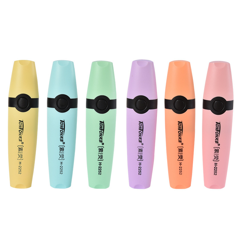 Pastel Highlighter Set Double Ended - 6 шт./компл., пастельные плоские маркеры с