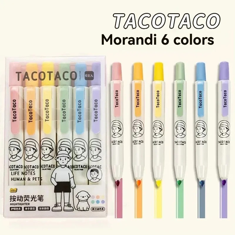 Pastel Highlighter Set Double Ended - Набор из 6 маркеров-выделителей в пастельных