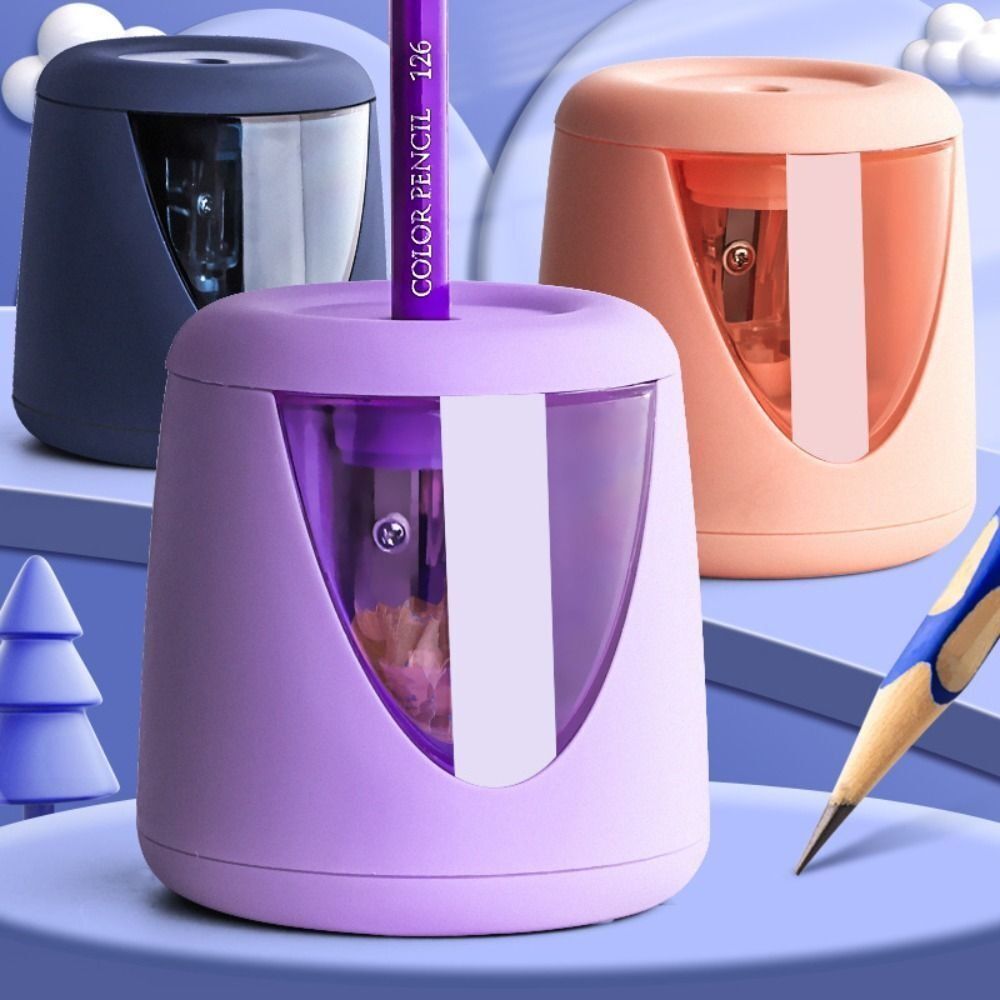 Electric Pencil Sharpener Usb - с декоративной наклейкой, питание от батареи/USB/зарядки,