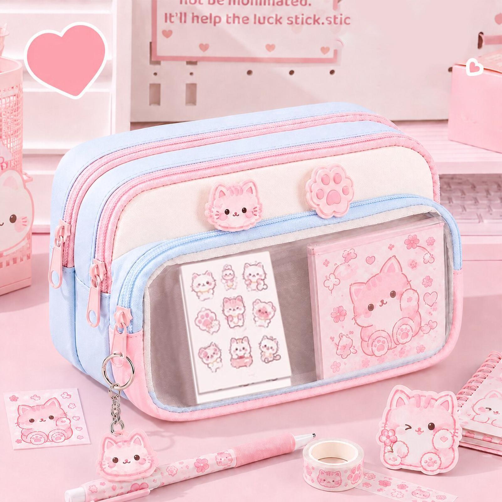 Aesthetic Large Pencil Case Pouch - Пенал для карандашей с большой вместимостью,