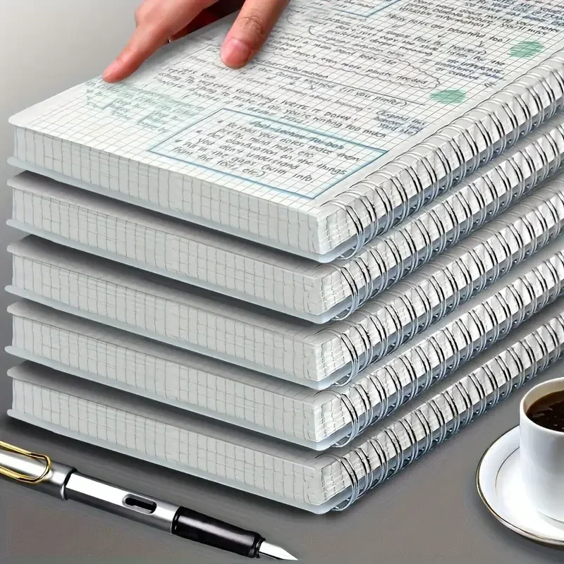 Spiral Bound Grid Notebook A5 - Блокнот A5 в клетку на спирали,