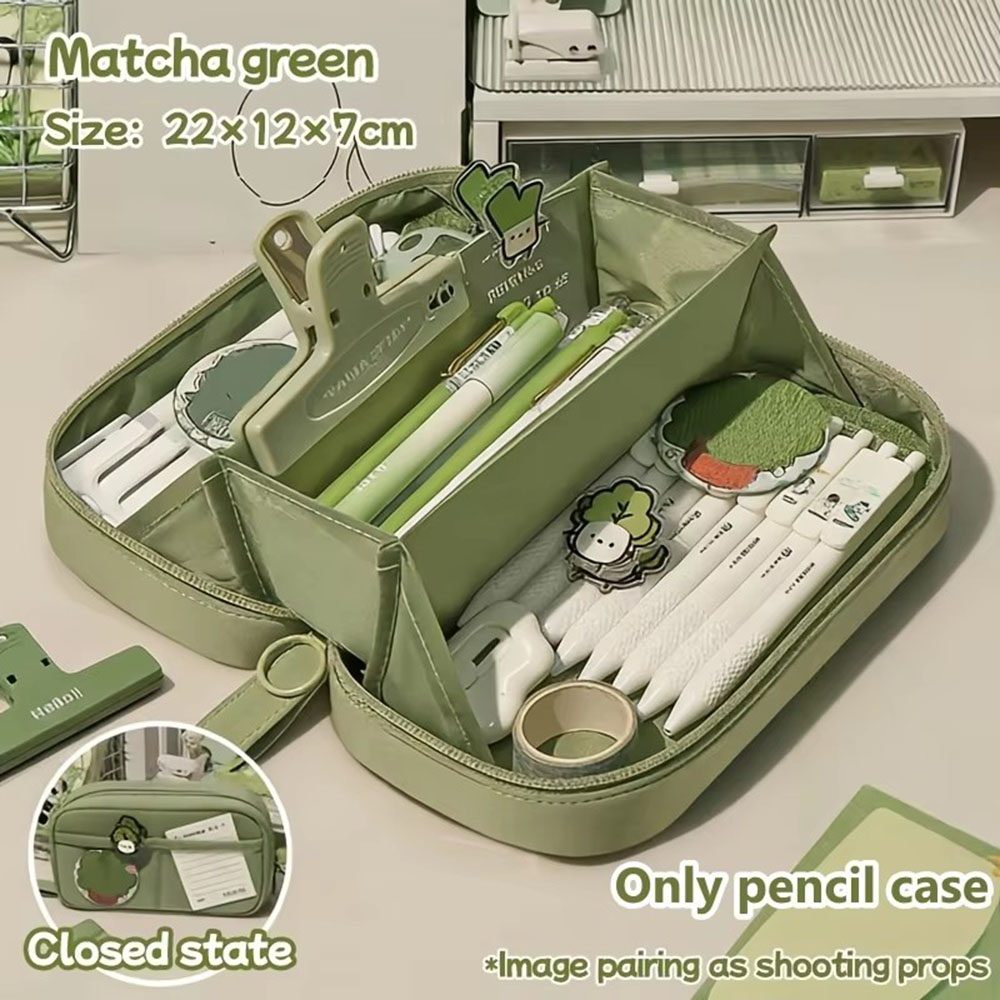 Aesthetic Large Pencil Case Pouch - Вместительный пенал-органайзер Ins Volcano: многослойная портативная