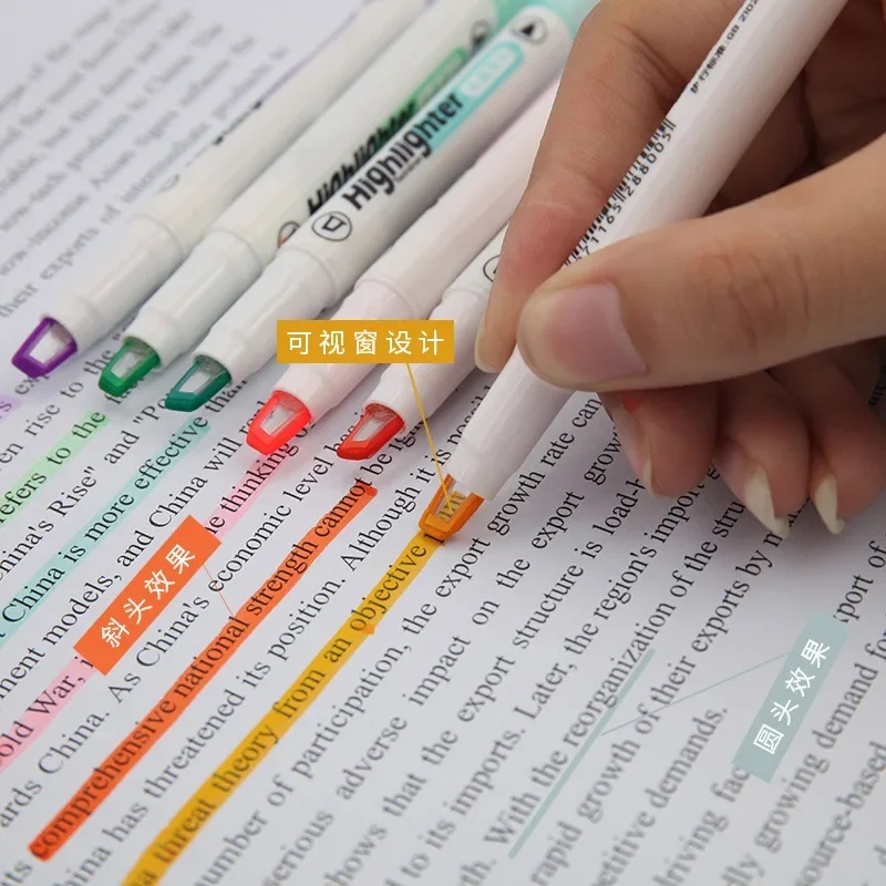 Pastel Highlighter Set Double Ended - Набор из 6 уникальных маркеров-выделителей с