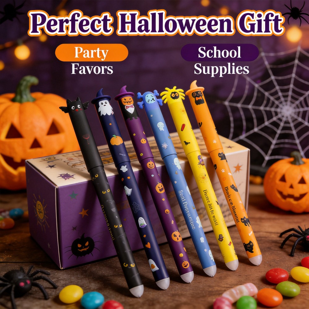 Retractable Eraser Pen Click - 1-6 шт. стираемых гелевых ручек для