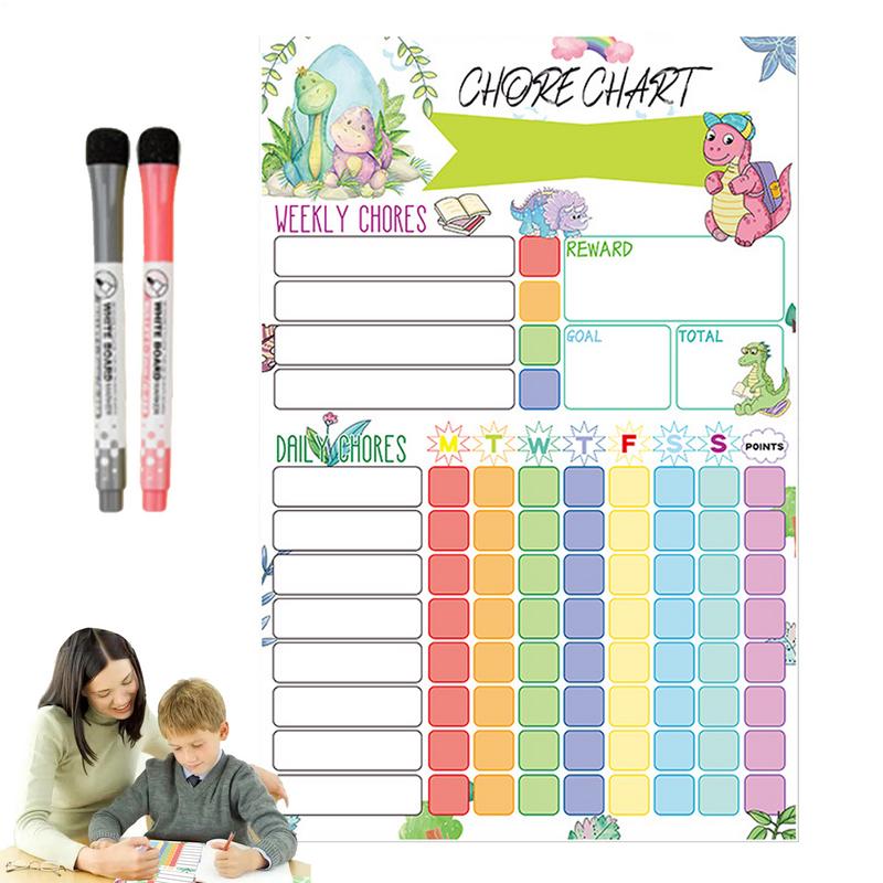 Kids Magnetic Reward Chart Board - Магнитная таблица работы, еженедельный визуальный график