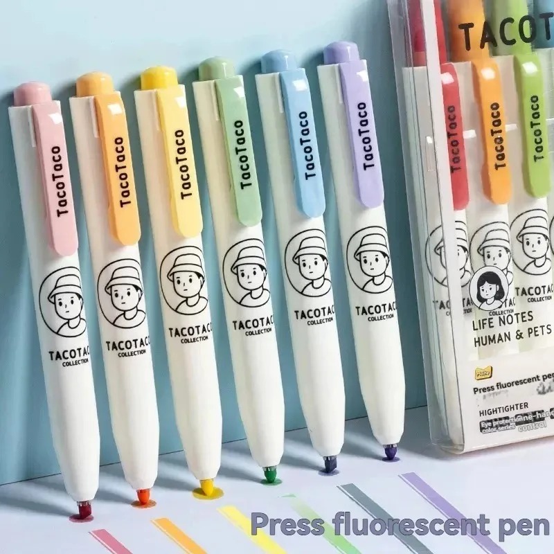 Набор из 6 маркеров-выделителе – обзор и цена Pastel Highlighter Set Double Ended