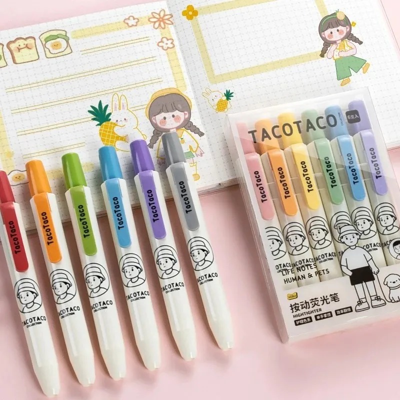 Набор из 6 маркеров-выделителе – обзор и цена Pastel Highlighter Set Double Ended