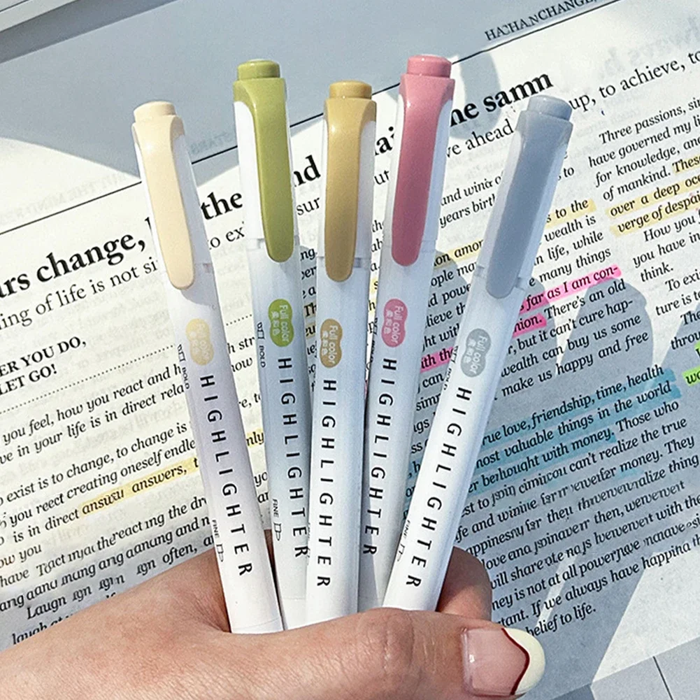 5 шт., пастельные маркеры, цве – обзор и цена Pastel Highlighter Set Double Ended