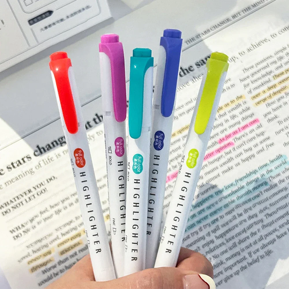 5 шт., пастельные маркеры, цве – обзор и цена Pastel Highlighter Set Double Ended
