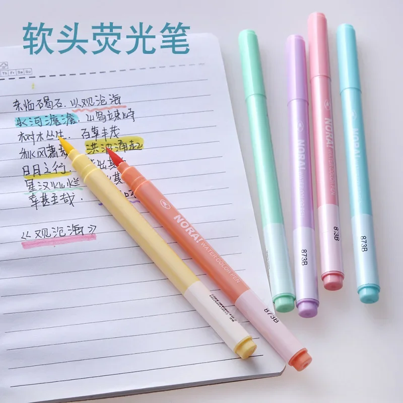 6 шт./компл., ручки-кисти, кав – обзор и цена Pastel Highlighter Set Double Ended