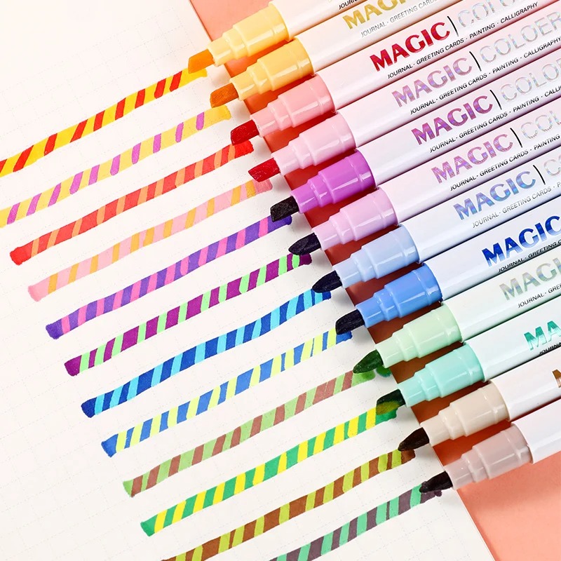 Набор из 12 двусторонних волше – обзор и цена Pastel Highlighter Set Double Ended