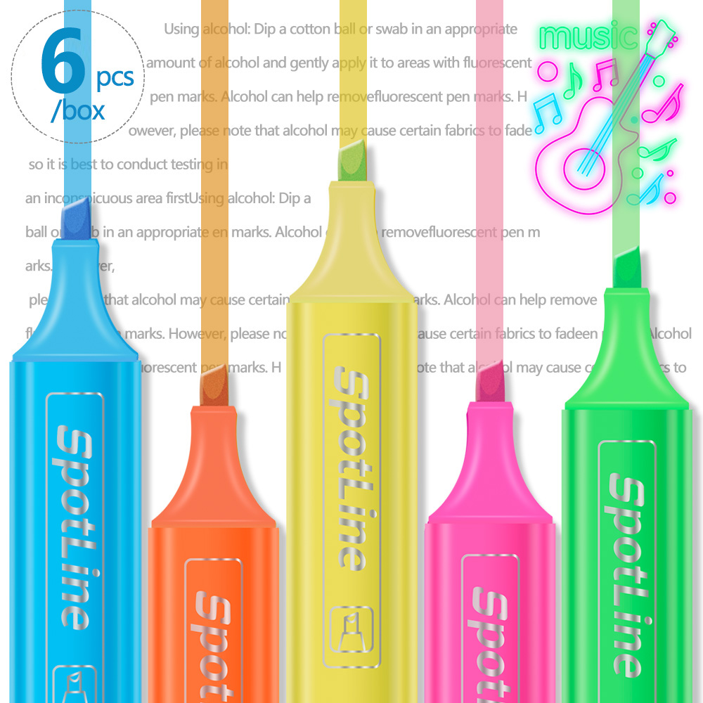 4/6 шт./набор, флуоресцентные  – обзор и цена Pastel Highlighter Set Double Ended
