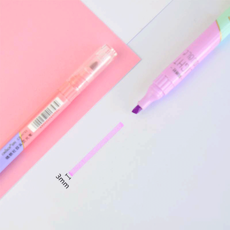 6 шт. двойной наконечник, хайл – обзор и цена Pastel Highlighter Set Double Ended