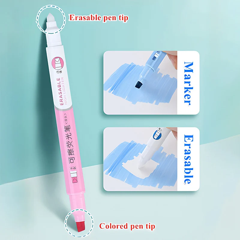 6-цветный стираемый набор марк – обзор и цена Pastel Highlighter Set Double Ended