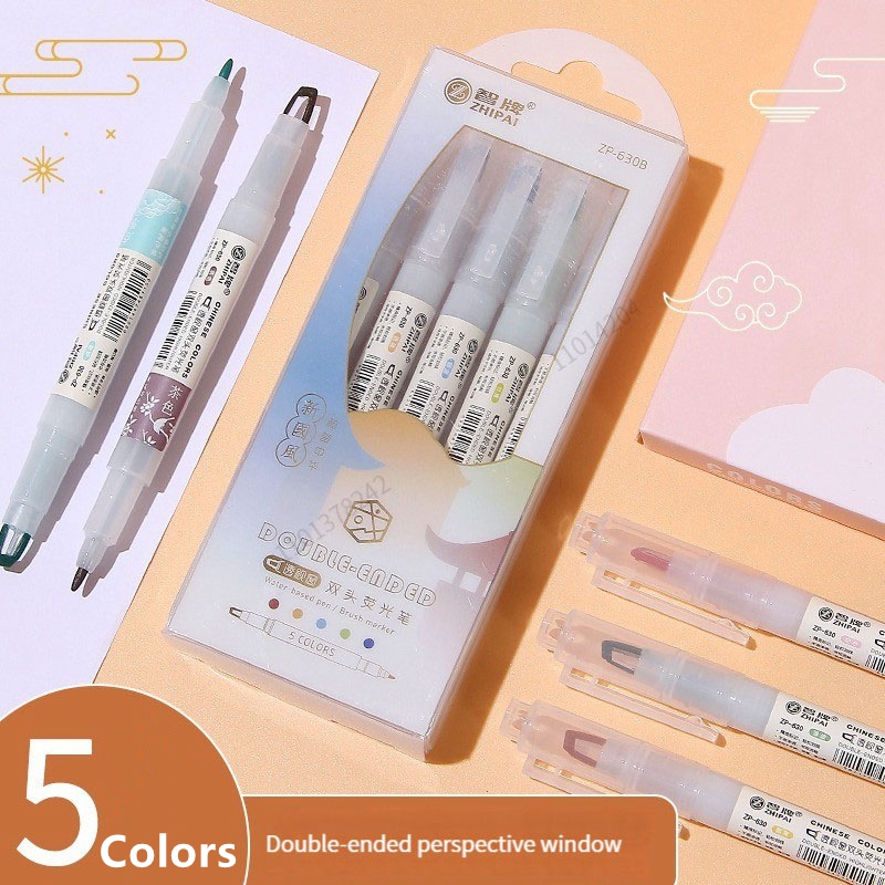 5 шт./набор, двойной наконечни – обзор и цена Pastel Highlighter Set Double Ended