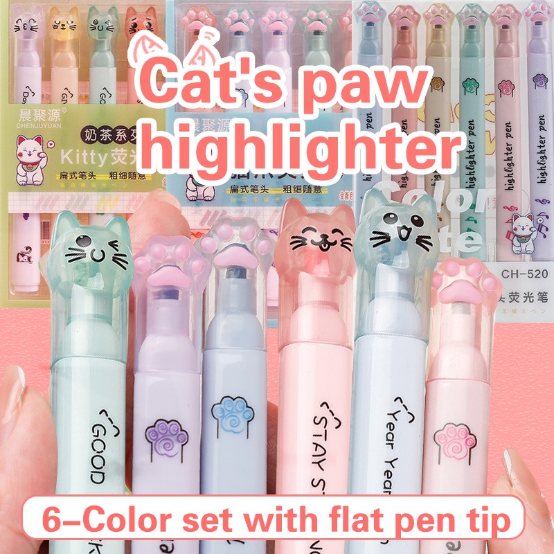 Kawaii кошачий коготь пастельн – обзор и цена Pastel Highlighter Set Double Ended