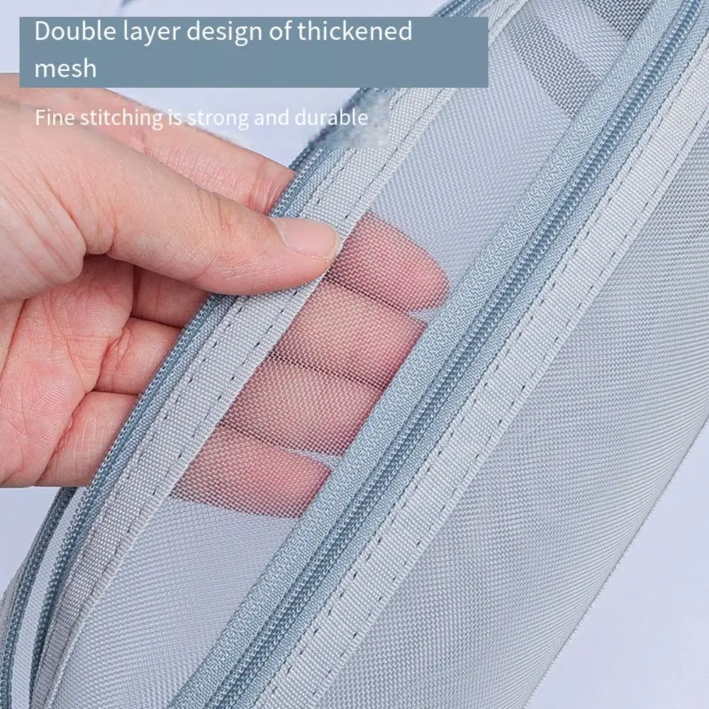 Вместительный двухслойный сетч – обзор и цена Clear Mesh Pencil Pouch For Exam
