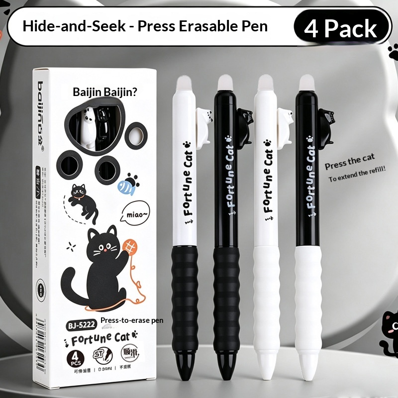 4 шт. милых гелевых ручек с из – обзор и цена Retractable Eraser Pen Click