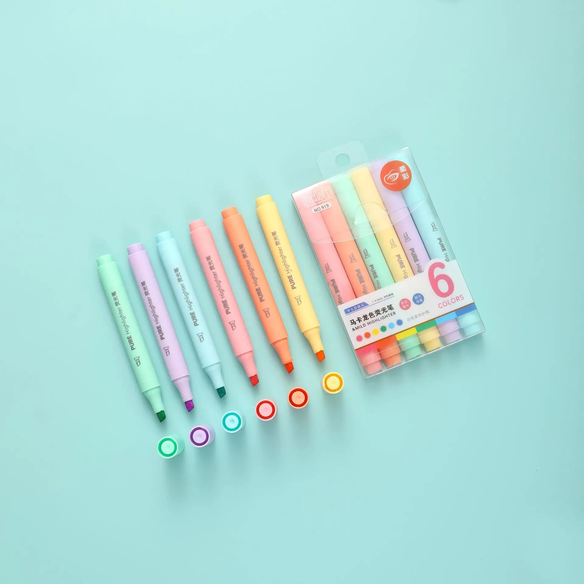 6 шт. пастельные маркеры-набор – обзор и цена Pastel Highlighter Set Double Ended