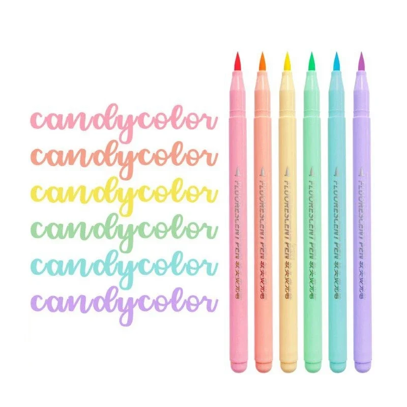 6-цветная мягкая кисть, набор  – обзор и цена Pastel Highlighter Set Double Ended