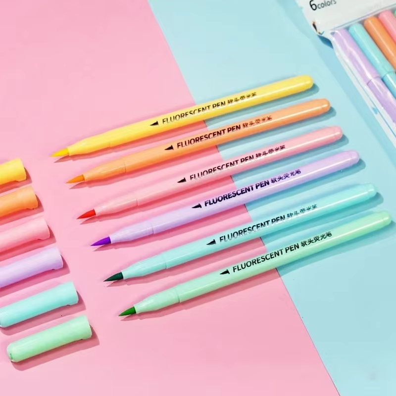 6-цветная мягкая кисть, набор  – обзор и цена Pastel Highlighter Set Double Ended