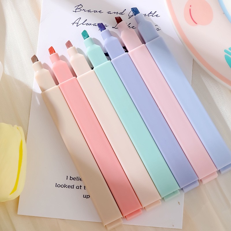 6 шт./компл. набор маркеров, м – обзор и цена Pastel Highlighter Set Double Ended