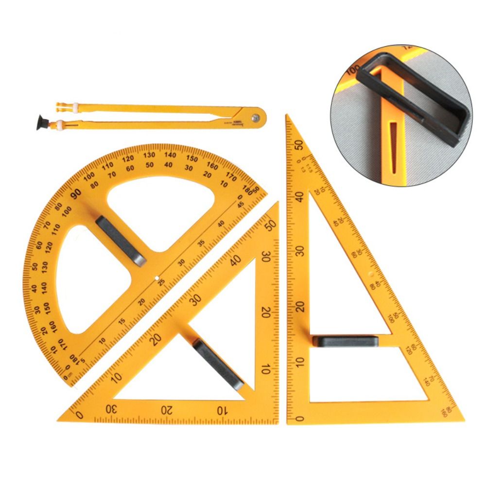 Прочный большой треугольный ли – обзор и цена Math Geometry Set With Compass
