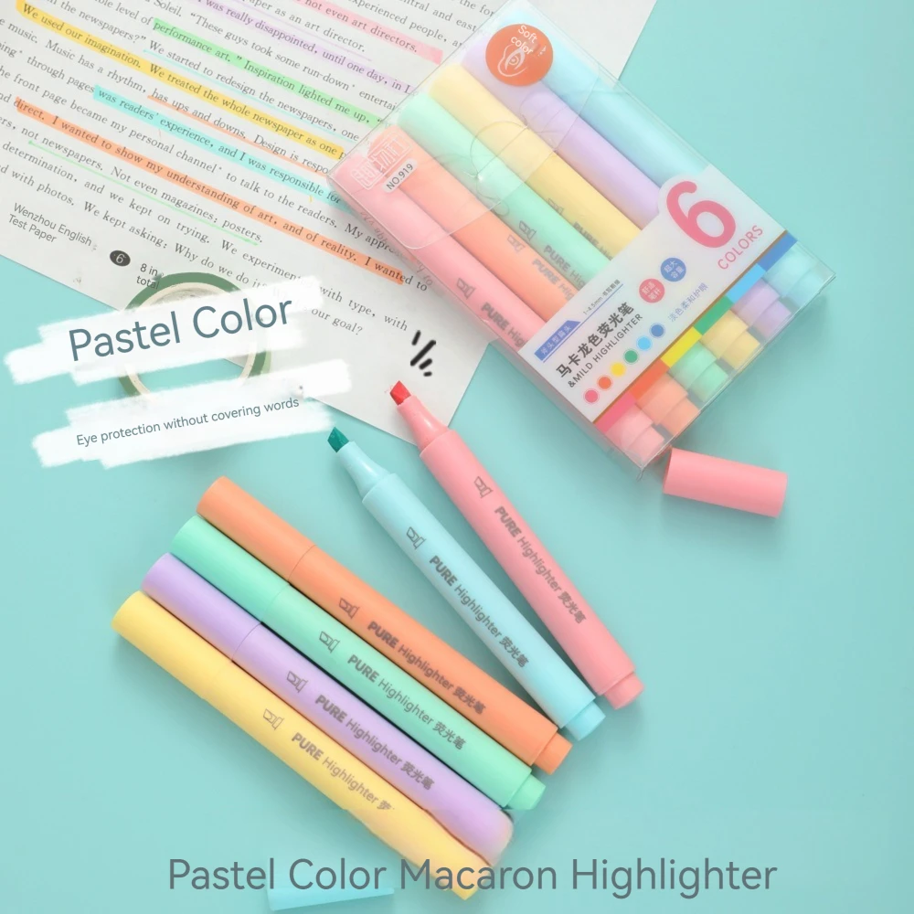 Набор из 6 маркеров-выделителе – обзор и цена Pastel Highlighter Set Double Ended