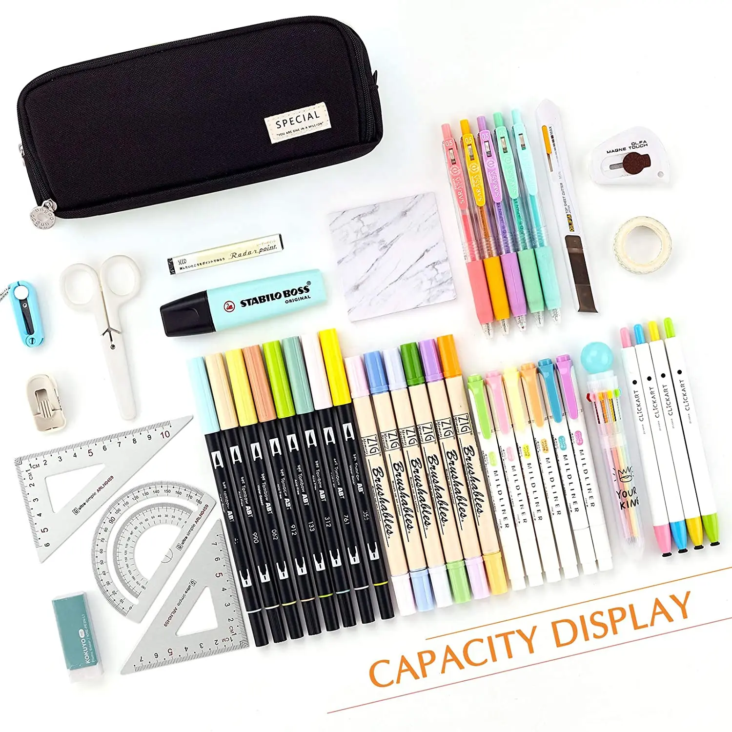 Пенал большой емкости, пенал,  – обзор и цена Aesthetic Large Pencil Case Pouch
